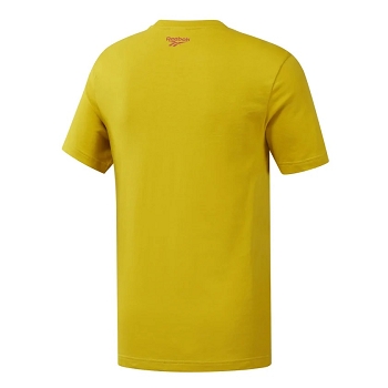 tee shirt reebok homme jaune