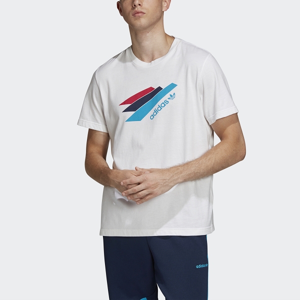 Adidas textile  palemston tee  blanc